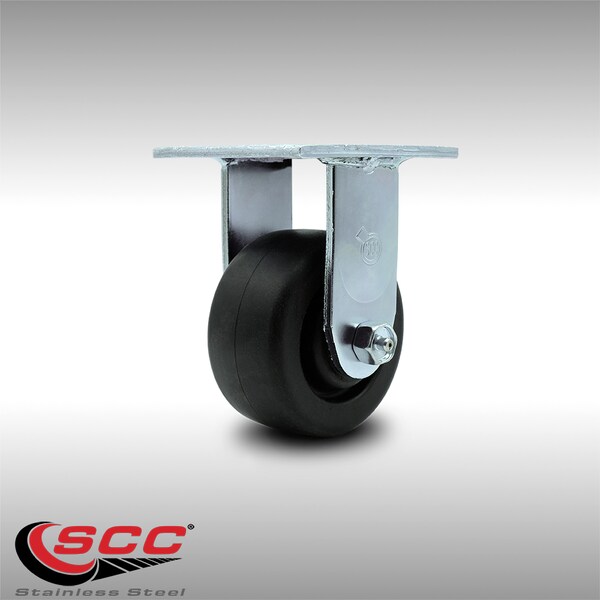 4 Inch Stainless Steel Polyolefin Wheel Rigid Caster with Roller Bearing SCC